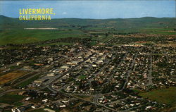 Growing small city in Livermore Valley Postcard