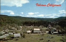 Aerial view of Volcano, California Postcard Postcard