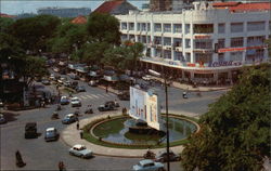 Fountain and Plaza in Downtown Saigon Vietnam Southeast Asia Postcard Postcard