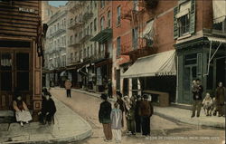 Scene in Chinatown New York, NY Postcard Postcard