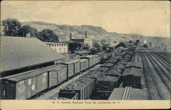 N. Y. Central Railroad Yard Saint Johnsville, NY Postcard Postcard