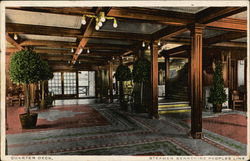 Quarter Deck, Steamer Berkshire Peoples Line Interiors Postcard Postcard