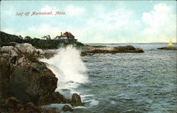 Surf Off Marblehead, Mass Postcard