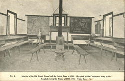 Interior of the Old School House Postcard