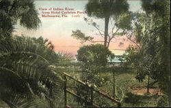 View of Indian River from Hotel Carleton Porch Melbourne, FL Postcard Postcard