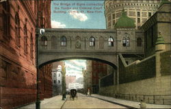 The Bridge of Sighs Connecting the Tombs and Criminal Court Building, Centre St New York, NY Postcard Postcard