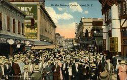 On the Bowery Coney Island, NY Postcard Postcard