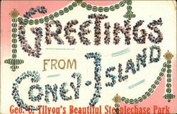 Greetings from Coney Island New York Postcard Postcard