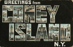 Greetings from Coney Island New York, NY Postcard Postcard