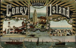 Greetings from Coney Island New York, NY Postcard Postcard