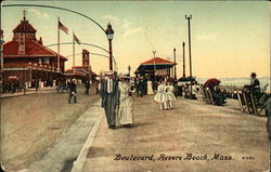 Boulevard Revere Beach, MA Postcard Postcard