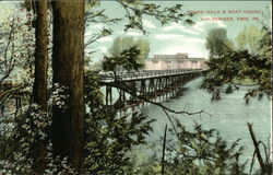 Board Walk & Boat House, Waldameer Erie, PA Postcard Postcard