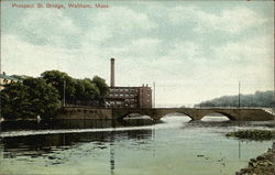 Prospect St. Bridge Waltham, MA Postcard Postcard