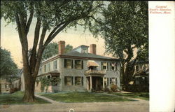 General Bank's Mansion Waltham, MA Postcard Postcard