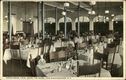 Dining Room, Hotel Weirs, The Weirs Lake Winnipesaukee, NH Postcard Postcard