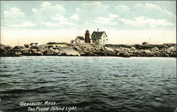 Ten Pound Island Light Gloucester, MA Postcard Postcard