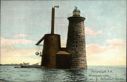 Whaleback Light, Portsmouth Harbor New Hampshire Postcard Postcard