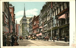 Washington Street Looking North Boston, MA Postcard Postcard