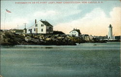 Portsmouth or Ft. Point Light, Fort Constitution New Castle, NH Postcard Postcard