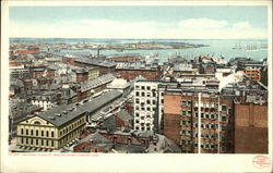 View of City Looking East Boston, MA Postcard Postcard