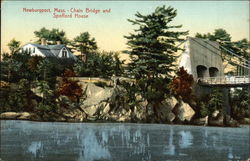 Chain Bridge and Spofford House Postcard