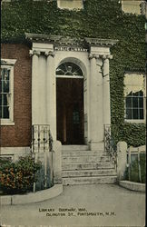 Library, Doorway, 1800, Islington St Portsmouth, NH Postcard Postcard