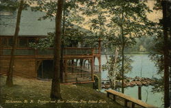 Pavilion and Boat Landing at Pine Island Park Postcard