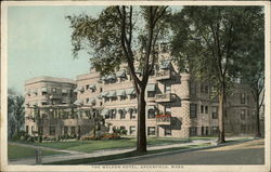 The Weldon Hotel Greenfield, MA Postcard Postcard