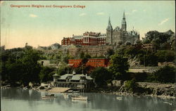 Georgetown Heights and Georgetown College Postcard