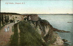 Cliff Walks Newport, RI Postcard Postcard