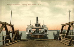 Ferryboat Bristol Entering Slip Rhode Island Postcard Postcard