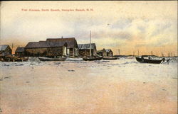 Fish Houses, North Beach Hampton Beach, NH Postcard Postcard