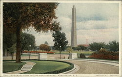 Monument From the Pan American Bldg Washington, DC Washington DC Postcard Postcard