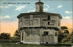 Fort Edgecomb Davis Island, ME Postcard Postcard