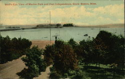 Marine Park and Fort Independence South Boston, MA Postcard Postcard