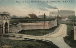 Sallyport and Rampart of Old Fort McHenry Baltimore, MD Postcard Postcard