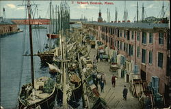 T Wharf Boston, MA Postcard Postcard