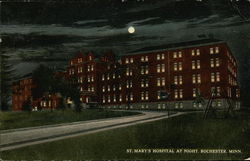 St. Mary's Hospital at Night Postcard