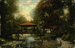 Rustic Bridge, Allens Park Rochester, NY Postcard Postcard