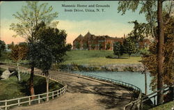 Masonic Home and Grounds from Drive Postcard