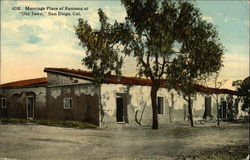 Marriage Place of Ramona at "Old Town" San Diego, CA Postcard Postcard