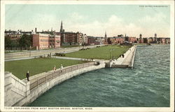 Esplanade from West Boston Bridge Postcard