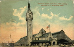 Old Union Depot, Built About 1870, Partially Destroyed 1911 Postcard