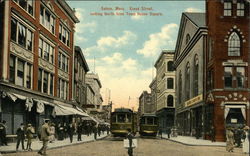 Essex Street, Looking North From Town House Square Salem, MA Postcard Postcard