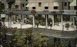 View of Covered Patio Area Greenfield, MA Postcard Postcard