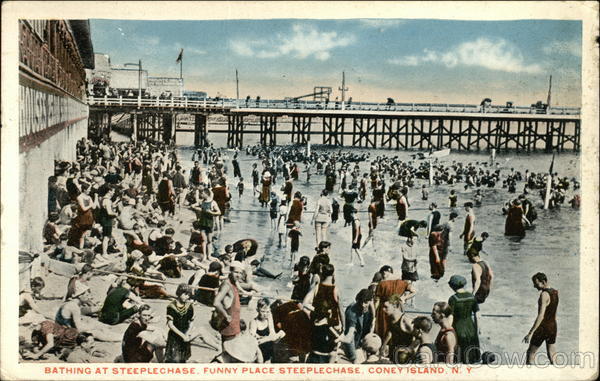 Bathing at Steeplechase, Funny Place - Coney Island New York, NY