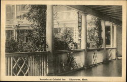 Veranda at the Colonial Inn Edgartown, MA Postcard Postcard