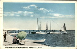 Cliff Beach - The Boat Landing Nantucket, MA Postcard Postcard