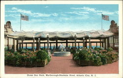 Marlborough- Blenheim Hotel - Ocean Sun Deck Atlantic City, NJ Postcard Postcard