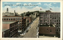 Bird's Eye View of Fourth Street from Jackson Postcard